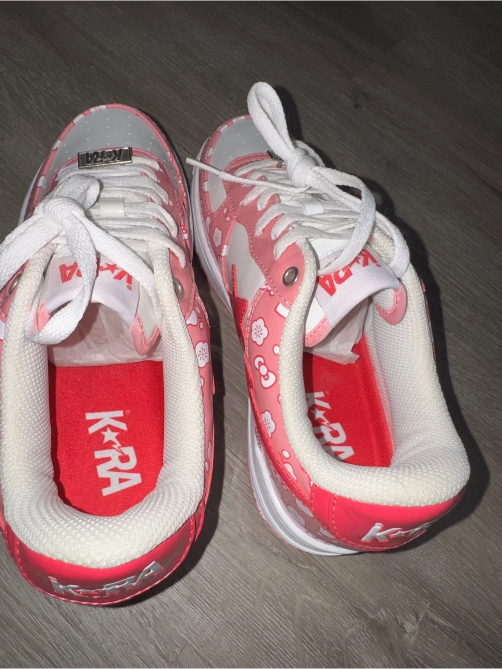 New Bape Sta KRA custom Hello Kitty Kids /adults Pink & White Print Sneakers